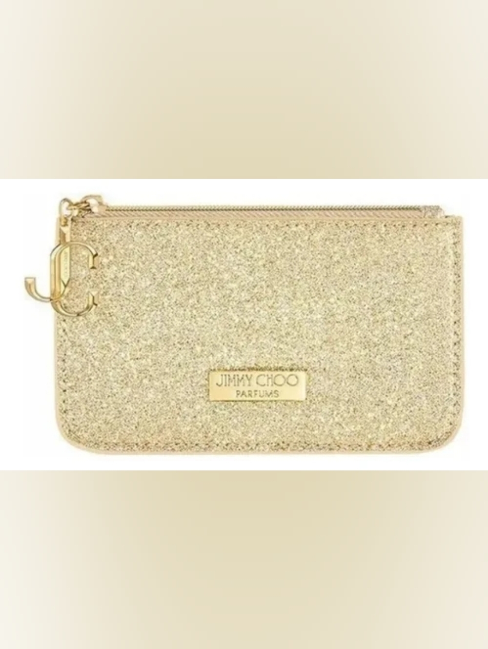 NWOT JIMMY CHOO PARFUMS - Gold Glitter Cardholder